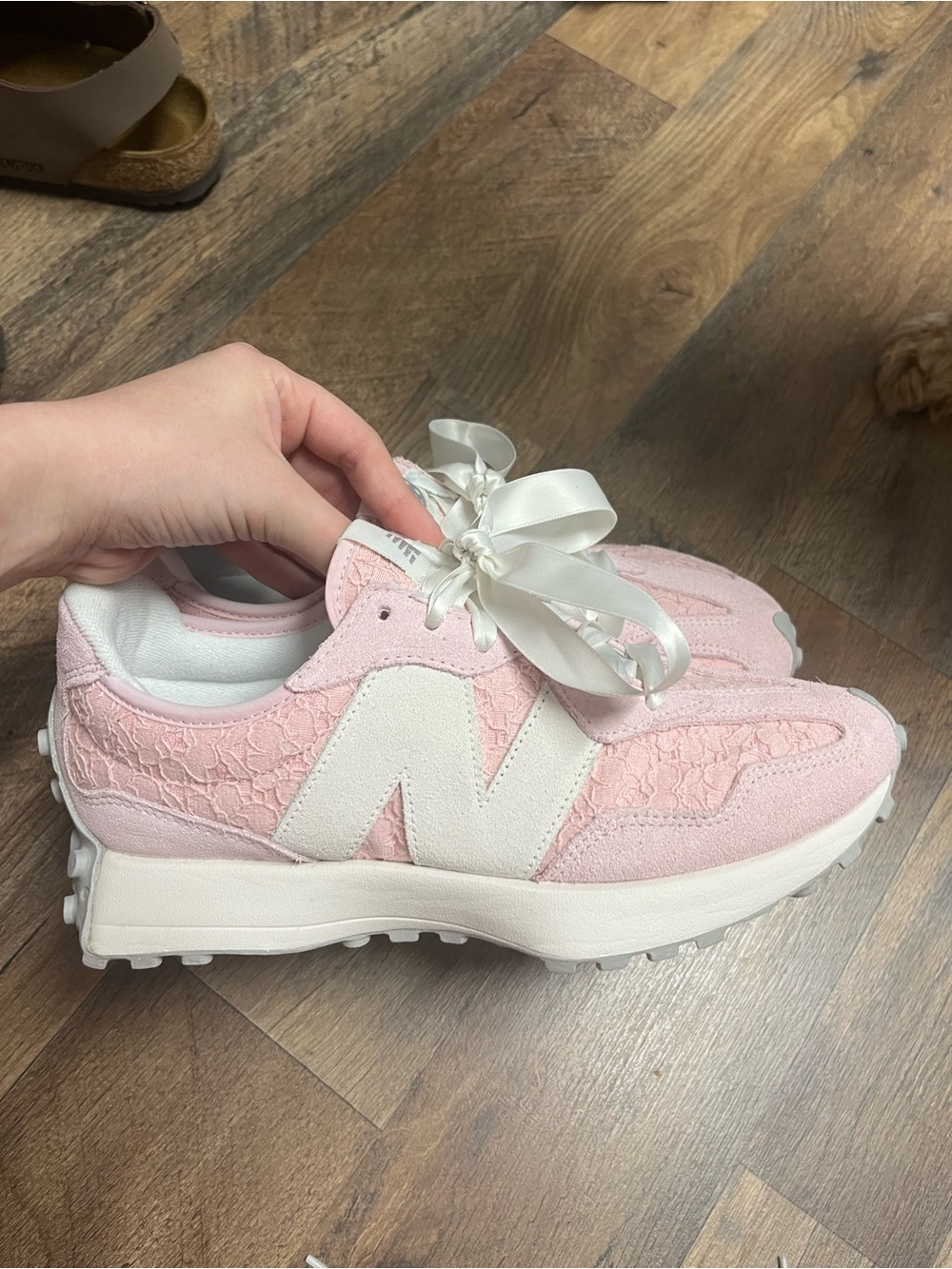 Pink lace new balance
